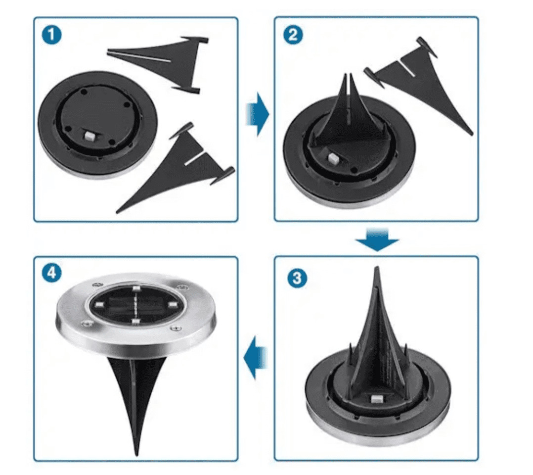 Комплект садовых светильников Solar Disk Lights, 1 шт Уличные фонари с датчиком света